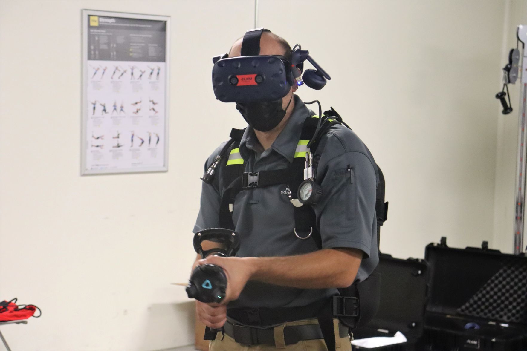 CVTC virtual reality firefighter training